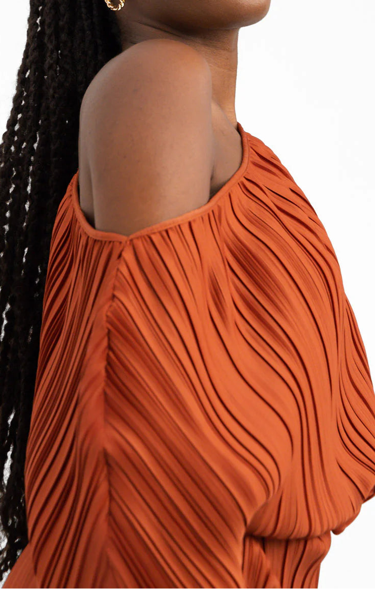Rochie midi ASOS, cărămiziu