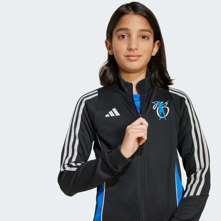 Bluză cu fermoar ADIDAS, negru