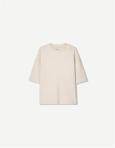 Tricou BERSHKA, bej
