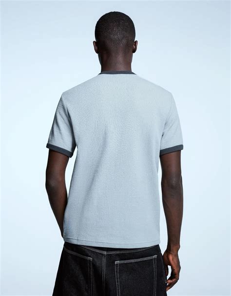 Tricou BERSHKA, albastru