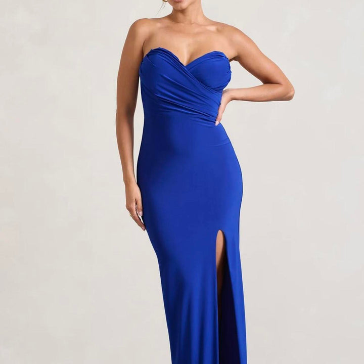 Rochie midi CLUB L LONDON, albastru