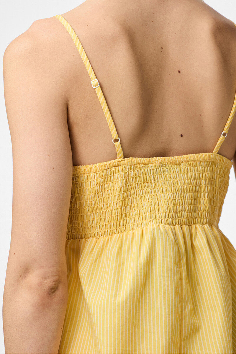 Rochie midi PIECES, galben