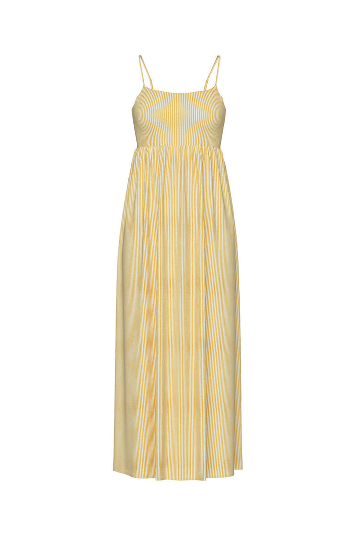 Rochie midi PIECES, galben