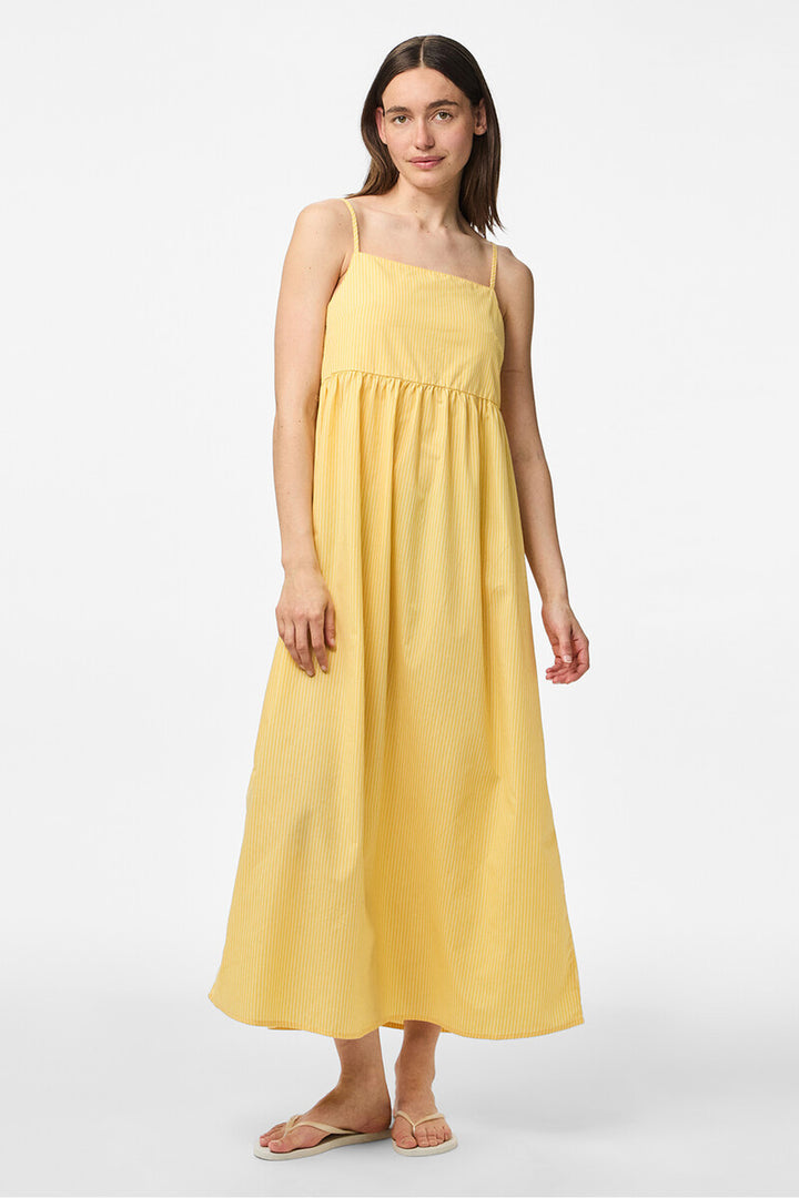 Rochie midi PIECES, galben