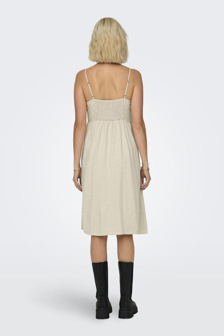 Rochie midi ONLY, bej