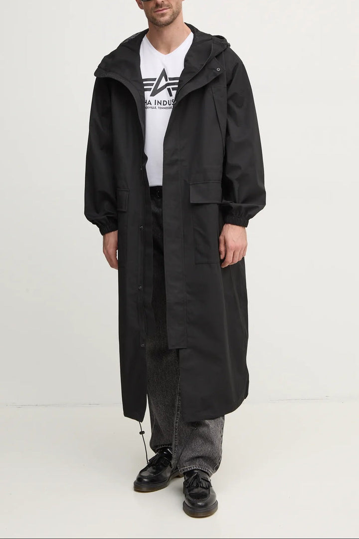 Jachetă lungă Calvin Klein Jeans, negru