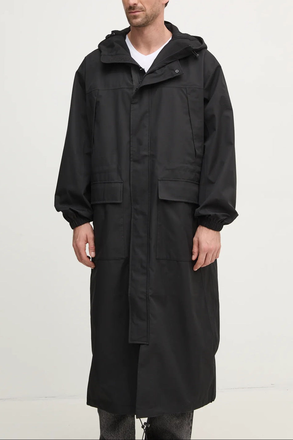 Jachetă lungă Calvin Klein Jeans, negru