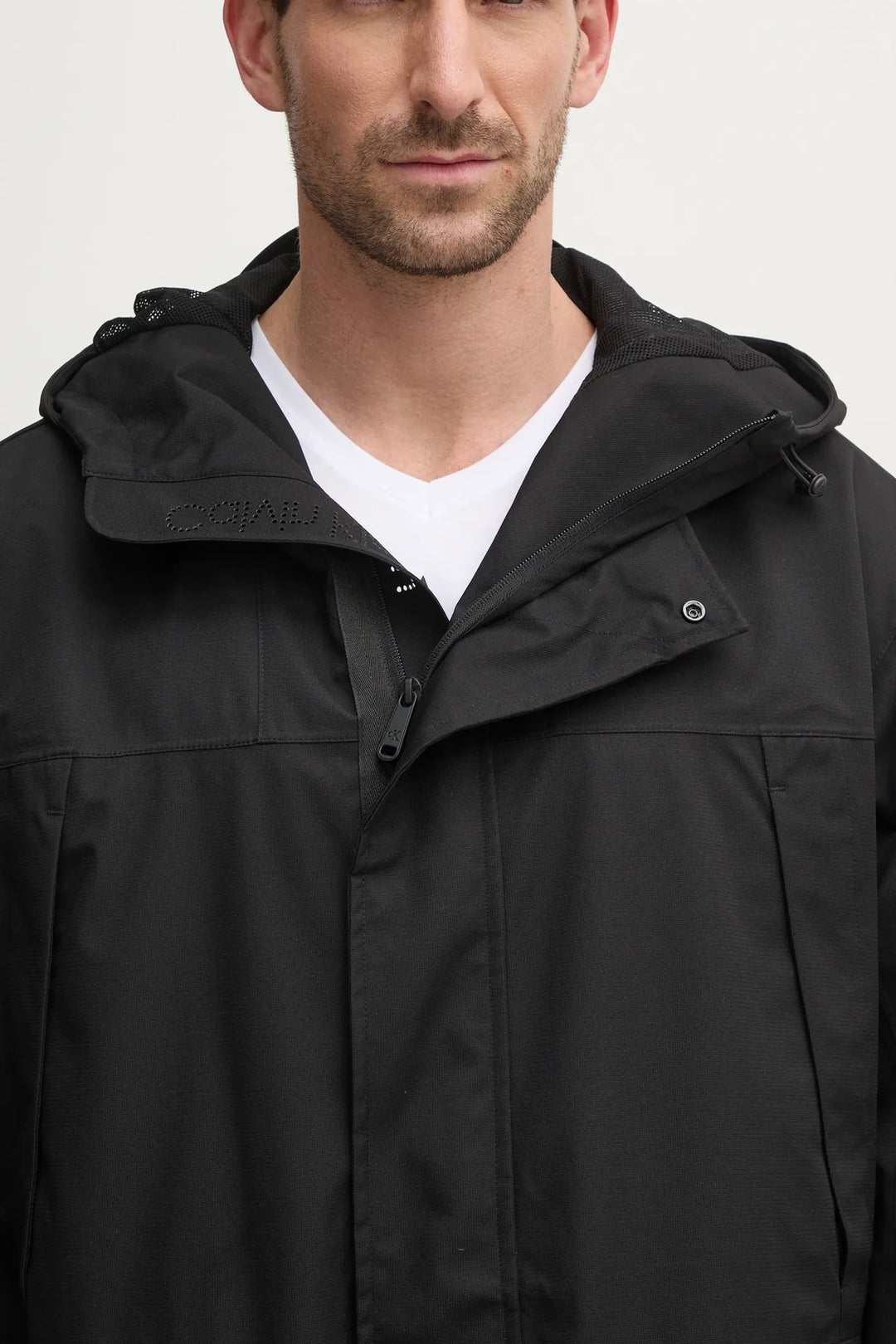Jachetă lungă Calvin Klein Jeans, negru
