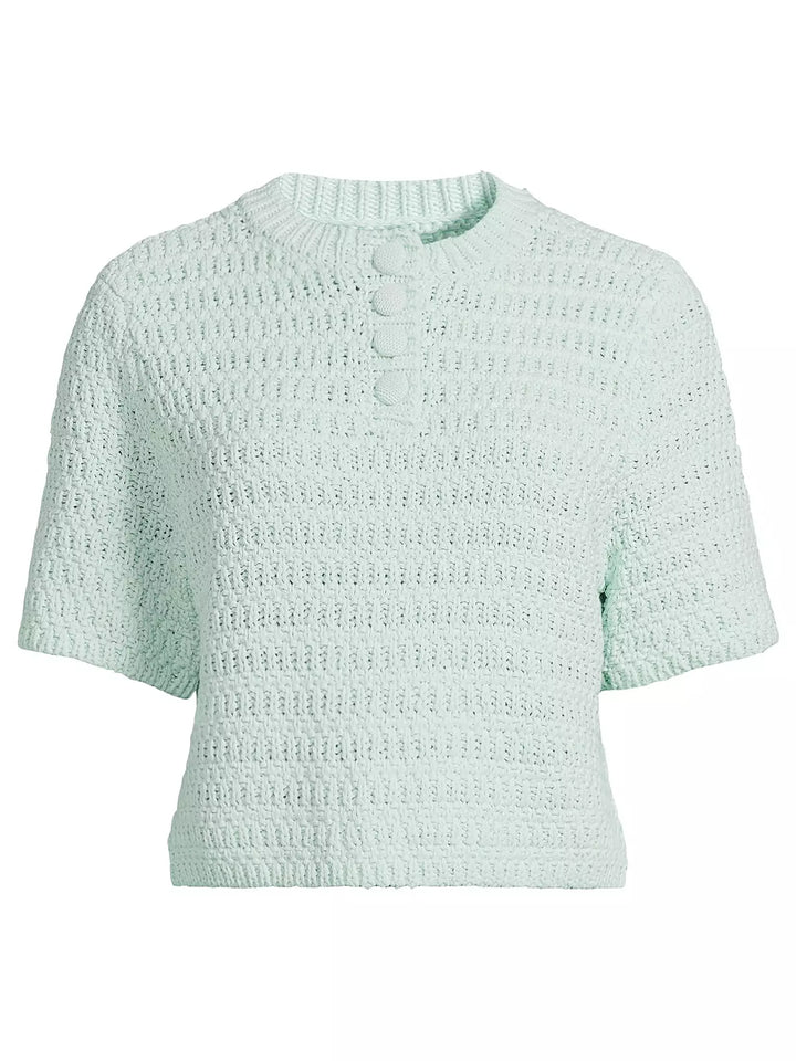 Tricou tricotat MICHELLE KEEGAN, verde