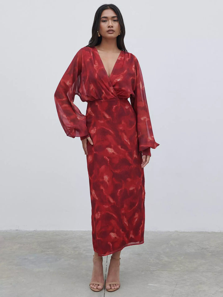 Rochie maxi PRETTY LAVISH, mix culori