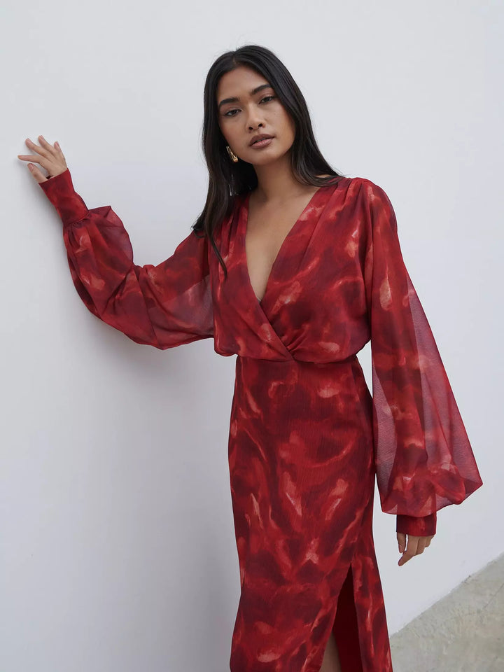 Rochie maxi PRETTY LAVISH, mix culori