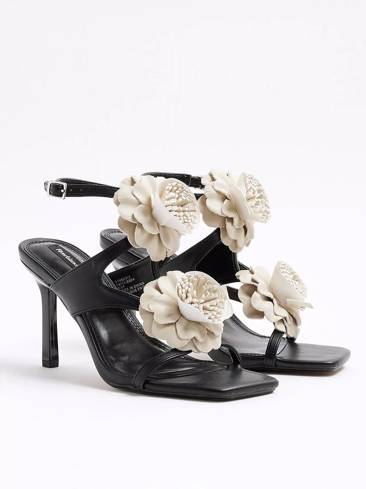 Sandale cu toc RIVER ISLAND, negru