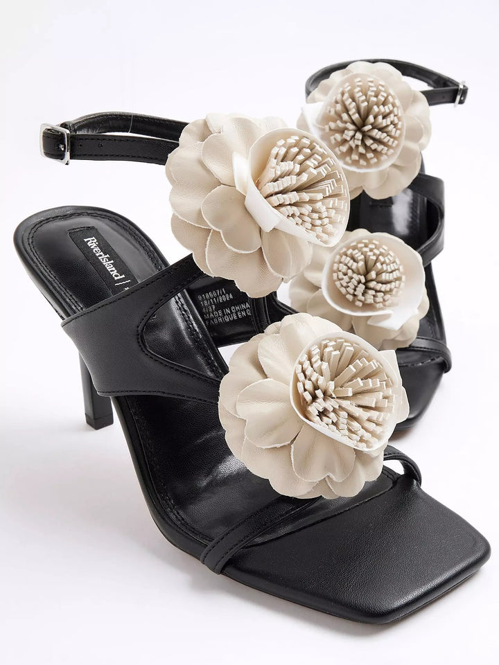 Sandale cu toc RIVER ISLAND, negru