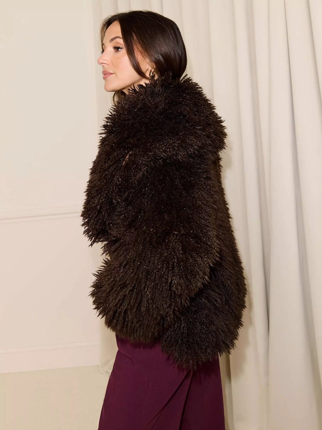 Haină de blană MICHELLE KEEGAN, maro
