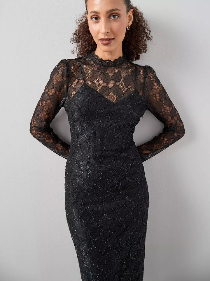 Rochie maxi THE VERY COLLECTION, negru