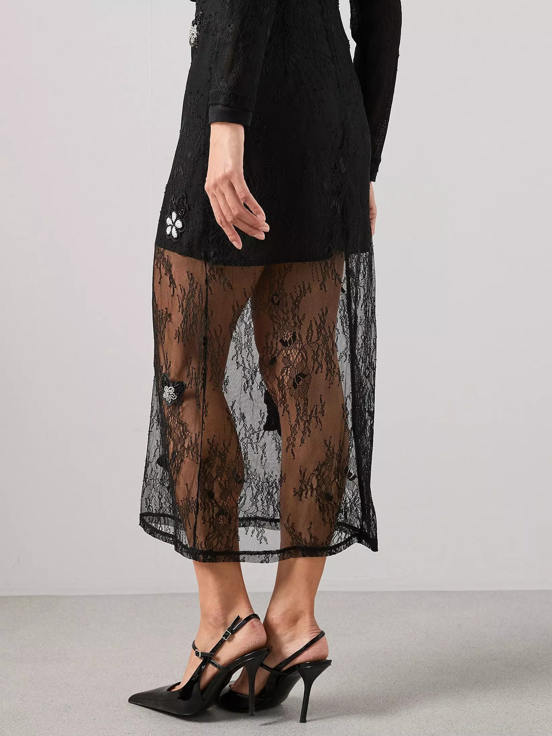 Fustă midi THE VERY COLLECTION, negru