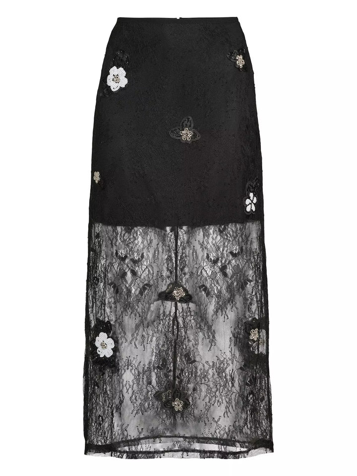 Fustă midi THE VERY COLLECTION, negru