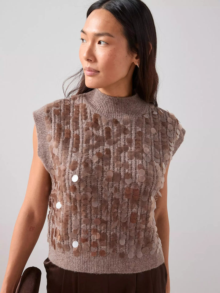Vestă THE VERY COLLECTION, maro