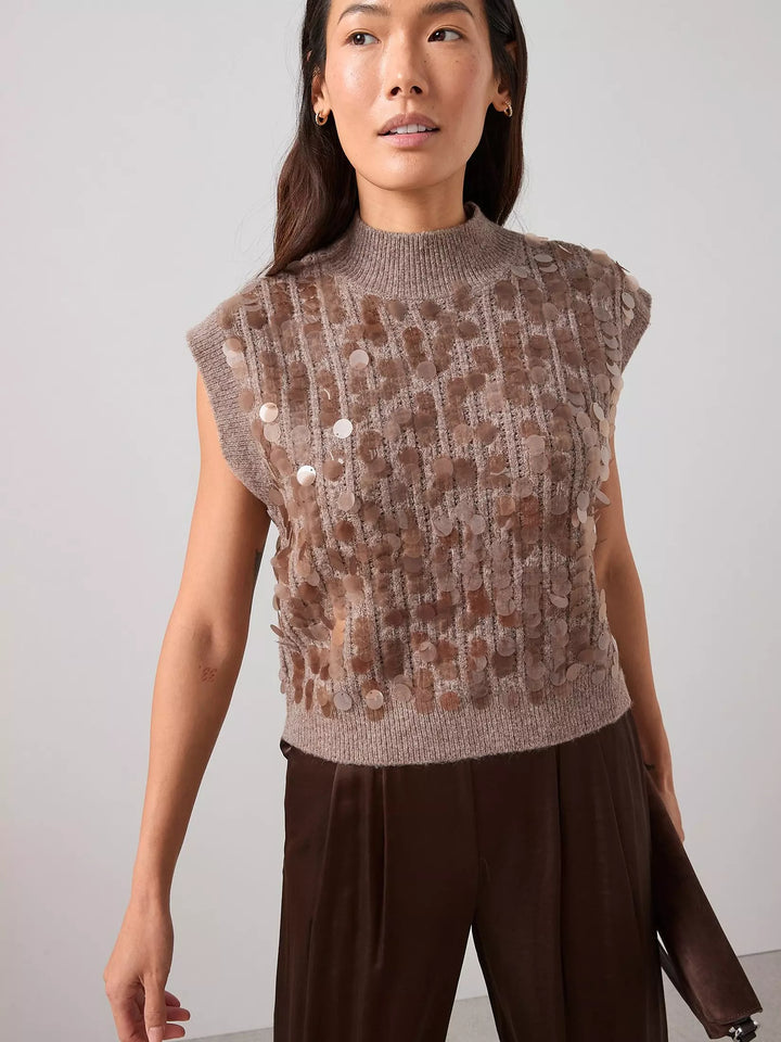 Vestă THE VERY COLLECTION, maro