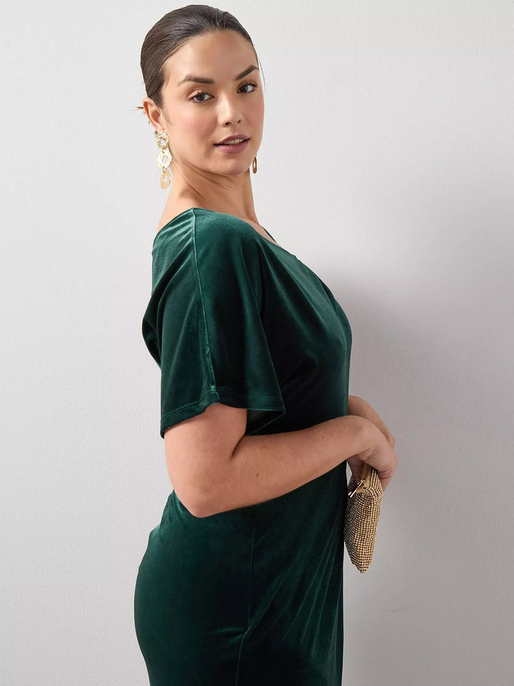 Rochie midi THE VERY COLLECTION, verde