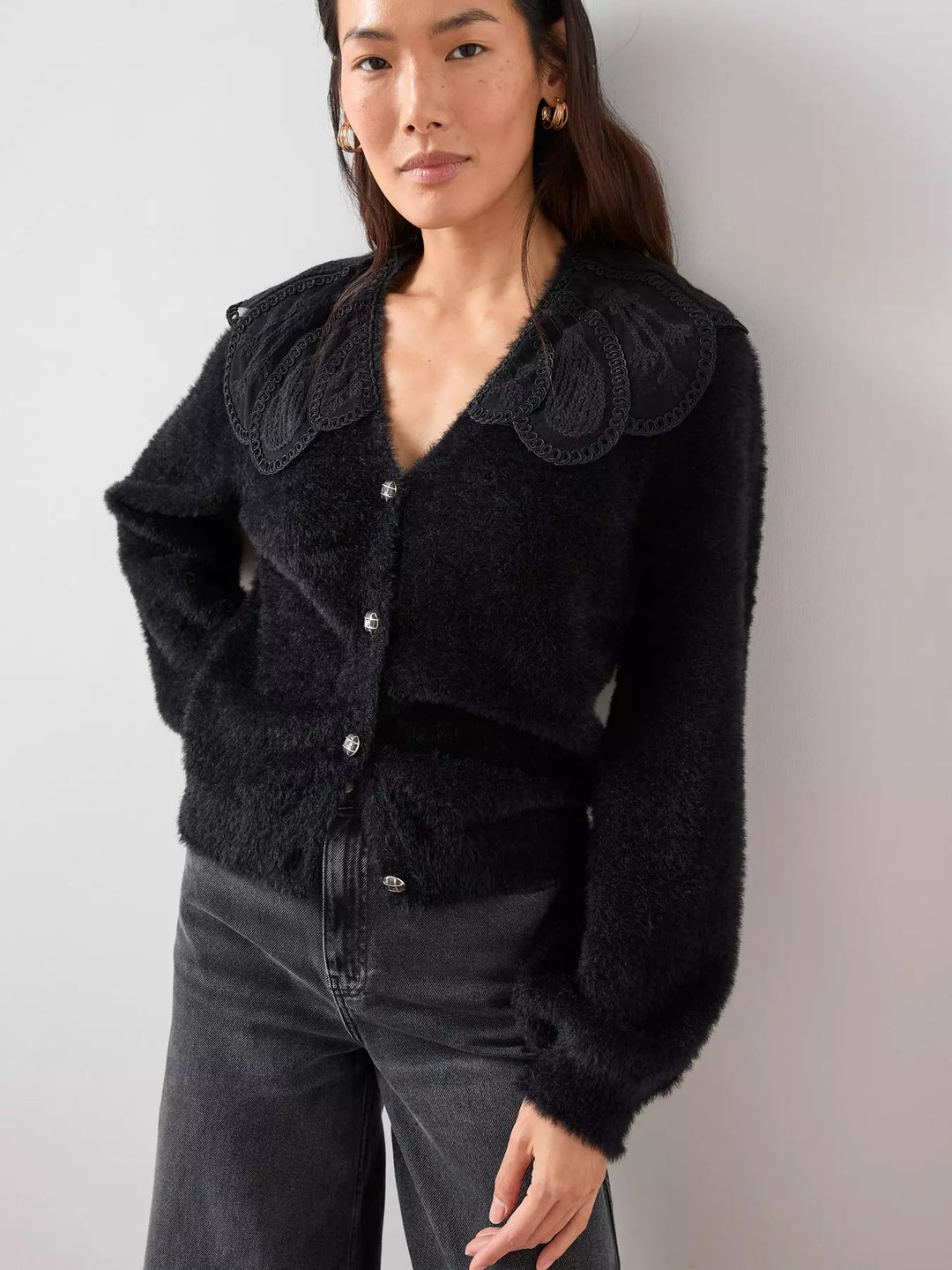 Cardigan THE VERY COLLECTION, negru