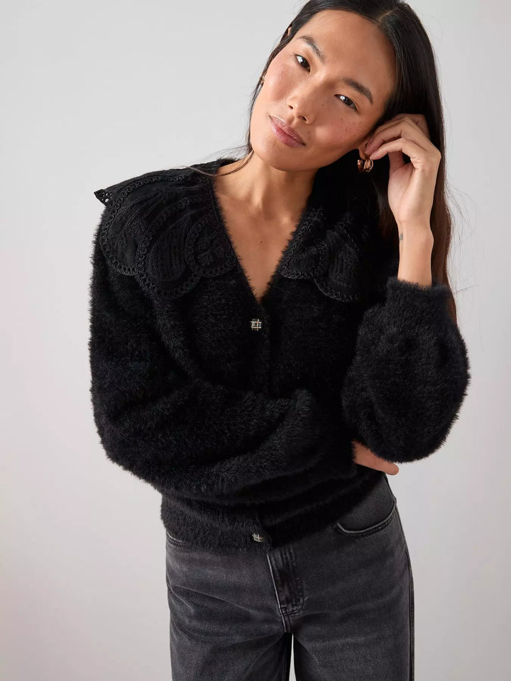 Cardigan THE VERY COLLECTION, negru