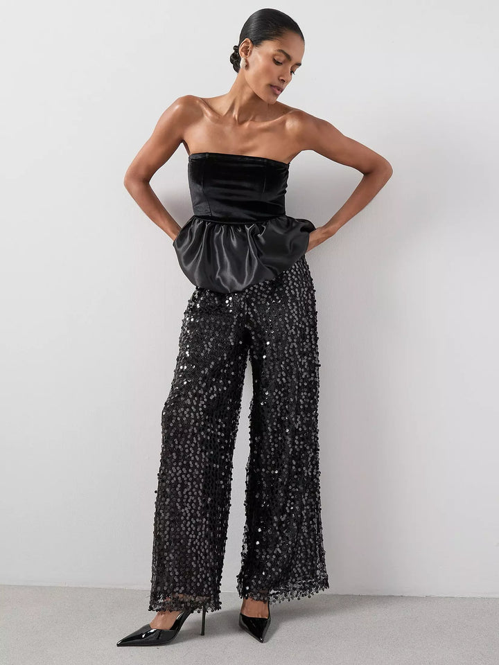 Pantaloni THE VERY COLLECTION, negru
