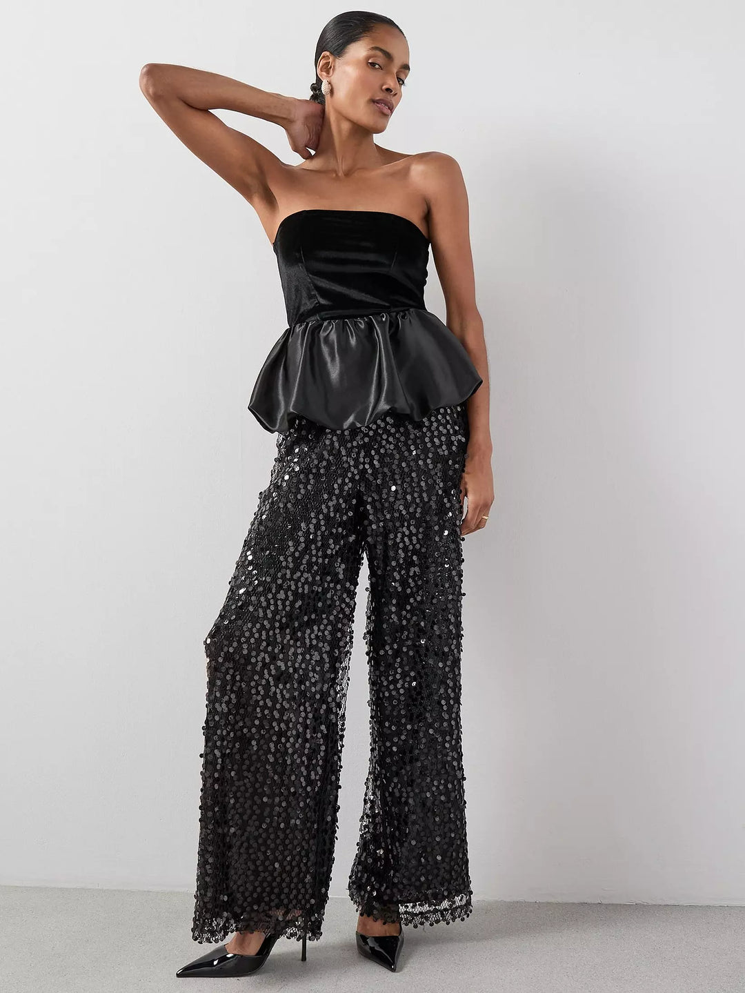 Pantaloni THE VERY COLLECTION, negru