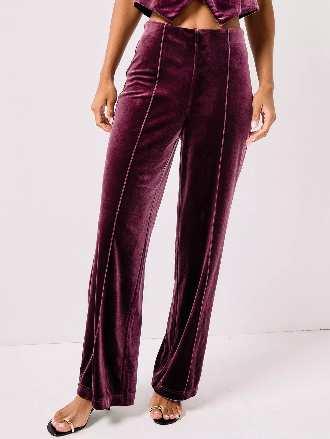 Pantaloni VERO MODA, vișiniu