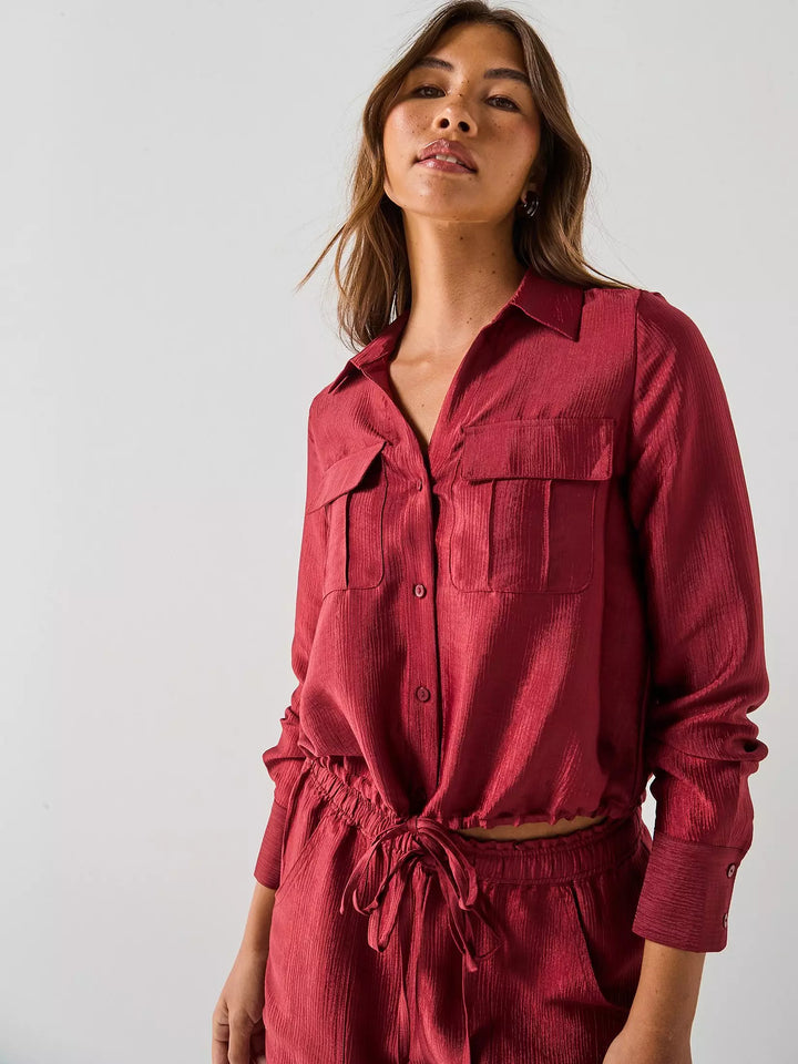 Cămașă VERO MODA, vișiniu