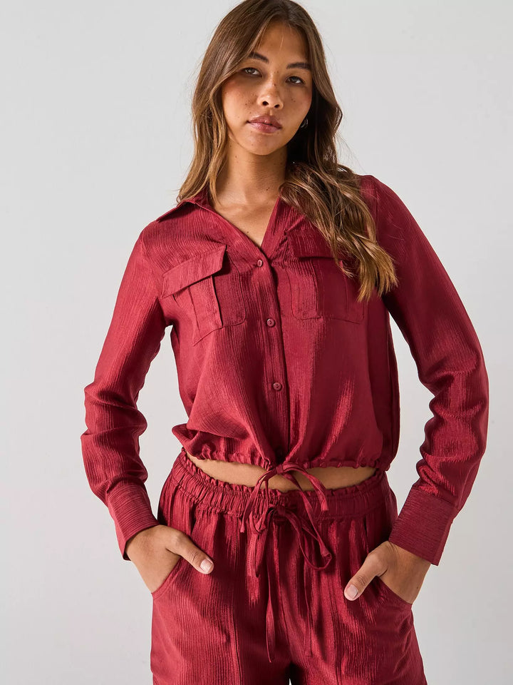 Cămașă VERO MODA, vișiniu