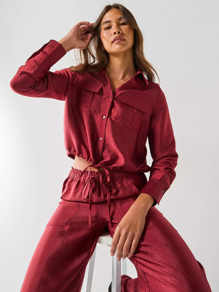 Cămașă VERO MODA, vișiniu