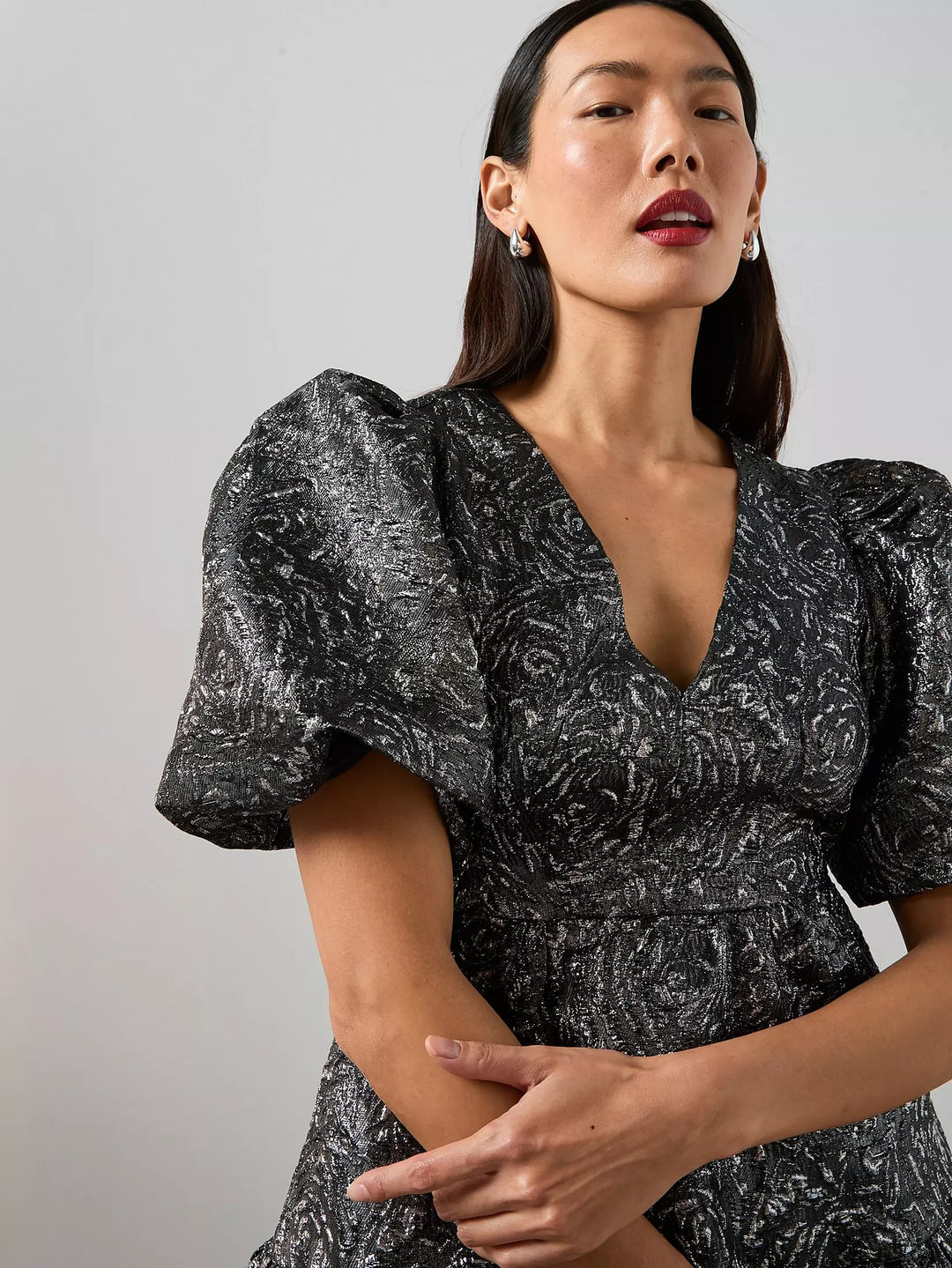 Rochie mini THE VERY COLLECTION, argintiu
