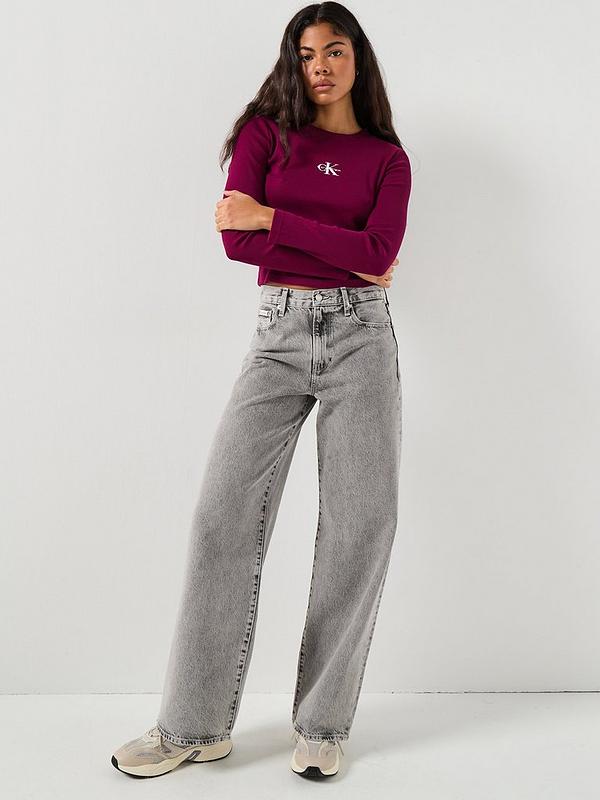 Bluză CALVIN KLEIN JEANS, vișiniu