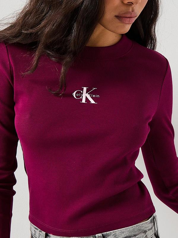 Bluză CALVIN KLEIN JEANS, vișiniu