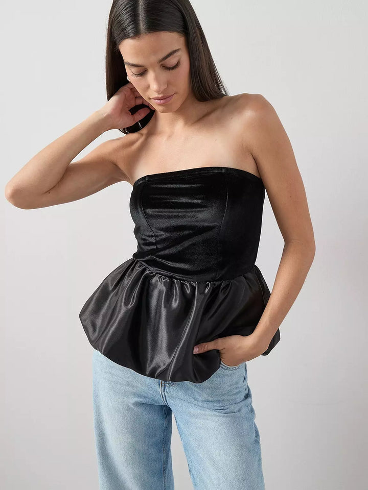 Top V BY VERY, negru