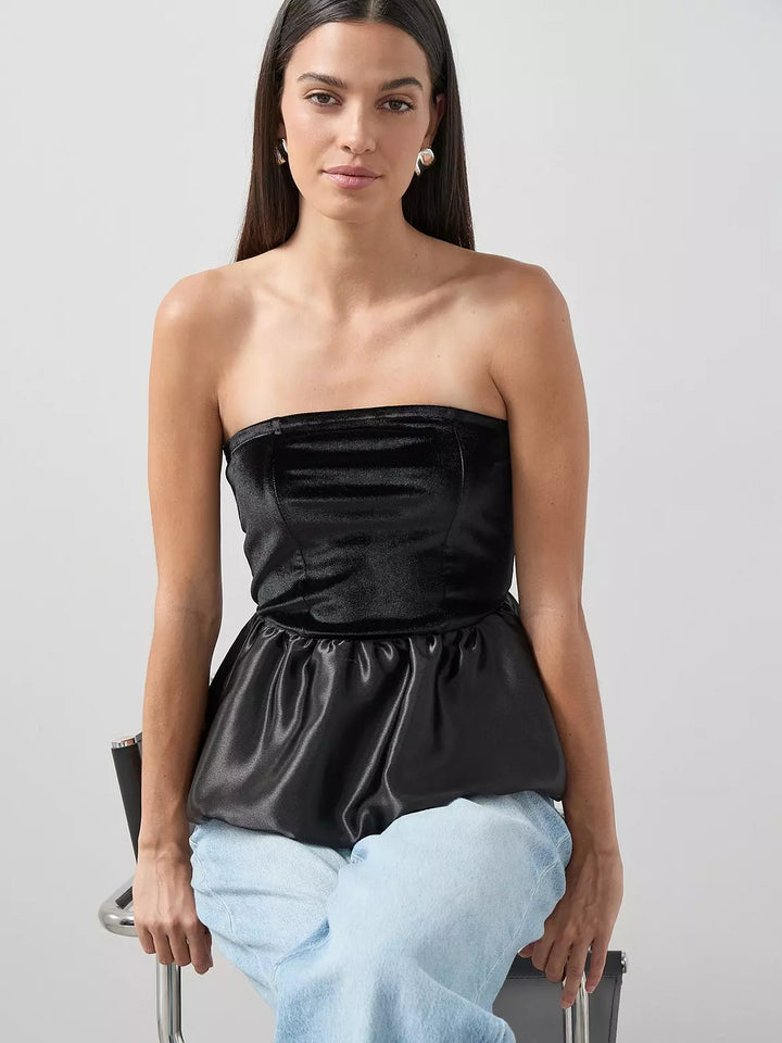 Top V BY VERY, negru
