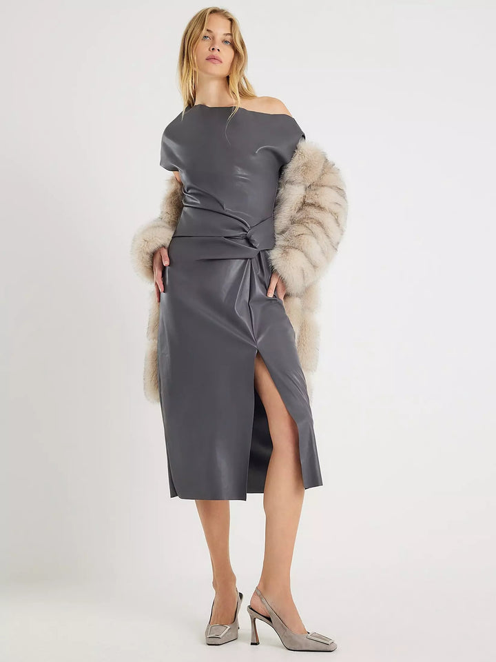 Rochie midi RIVER ISLAND, gri