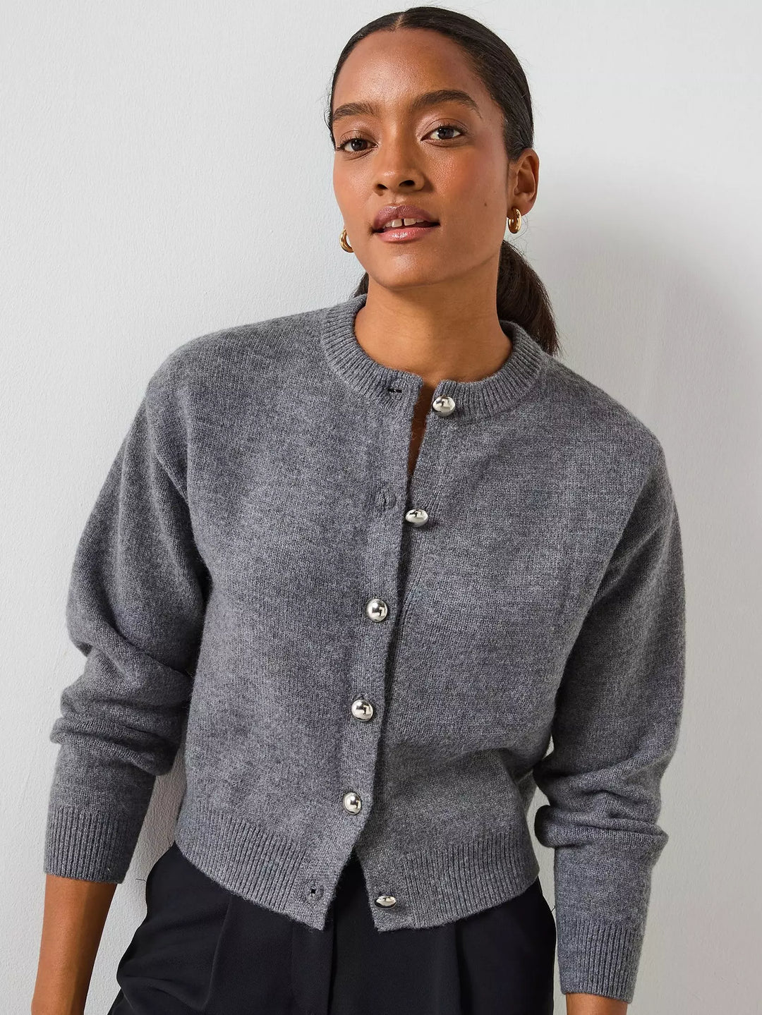 Cardigan MANGO, gri