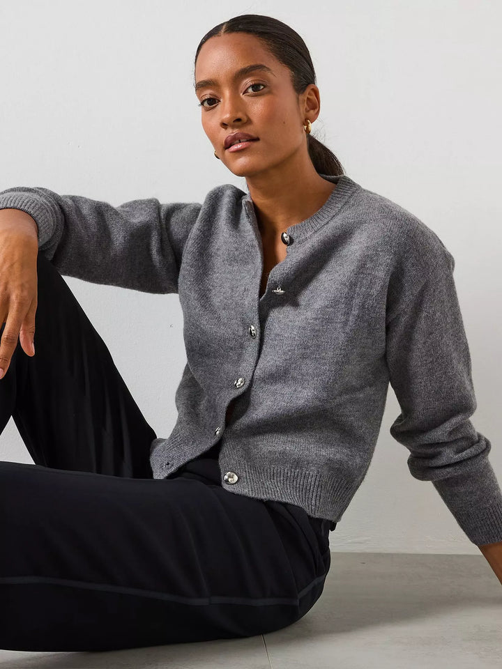 Cardigan MANGO, gri