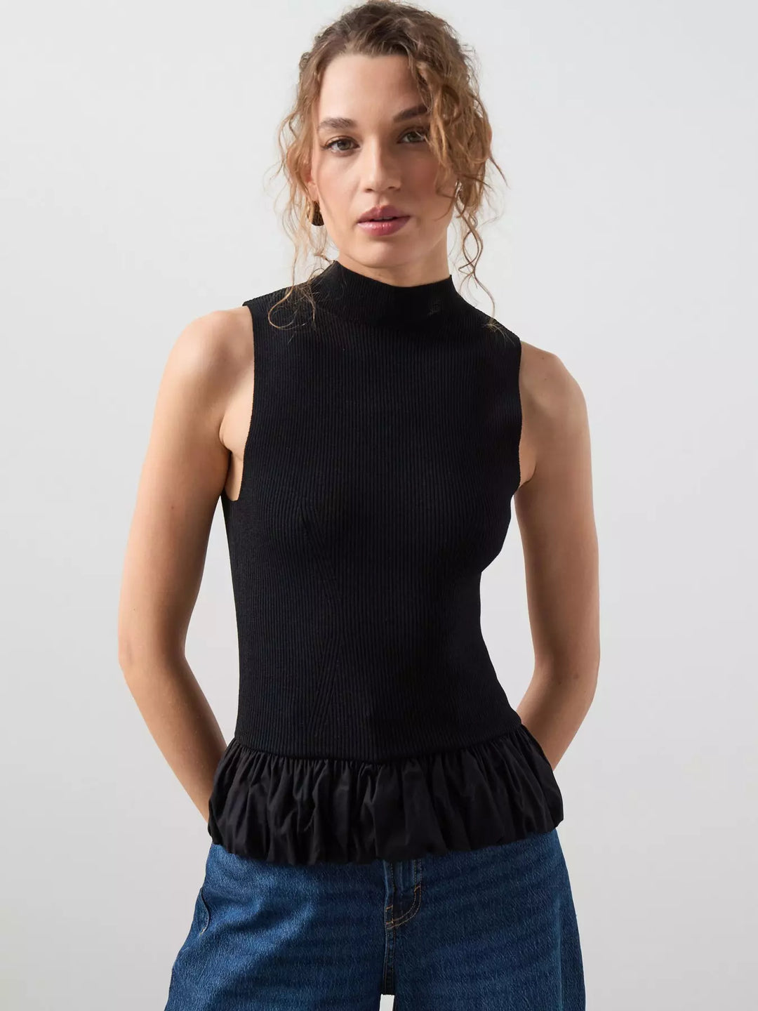 Top MANGO, negru