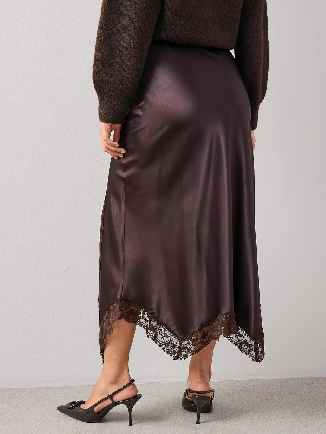 Midiszoknya THE VERY COLLECTION, barna
