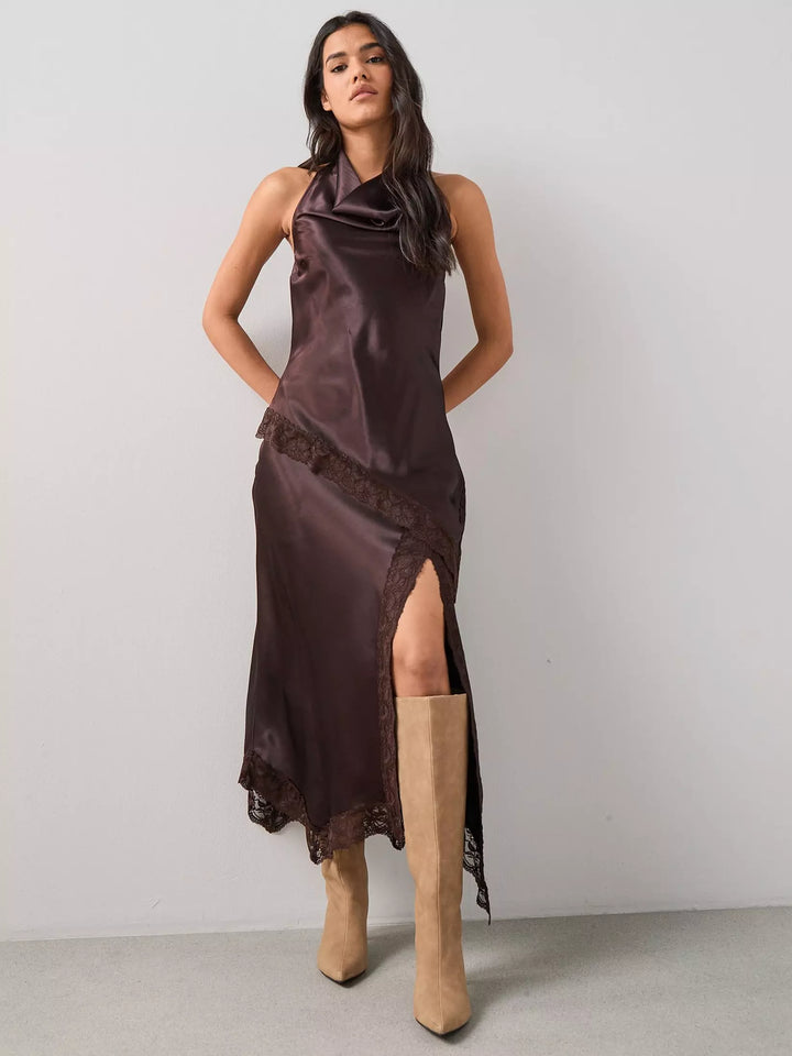 Midiszoknya THE VERY COLLECTION, barna