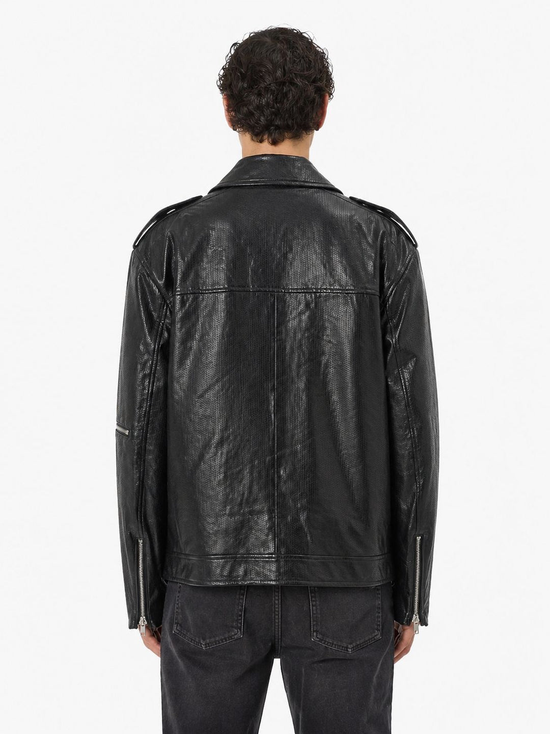 Geacă din imitație ASOS, negru