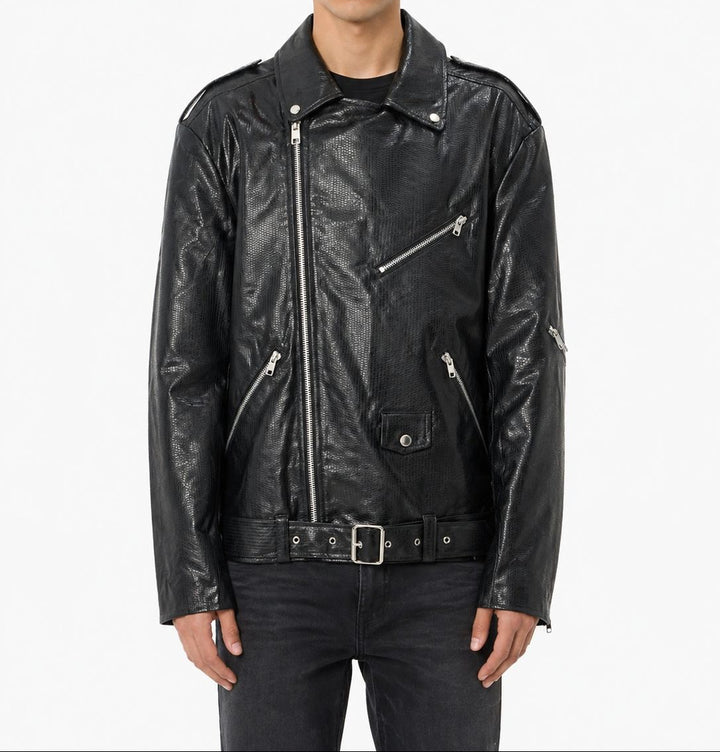 Geacă din imitație ASOS, negru