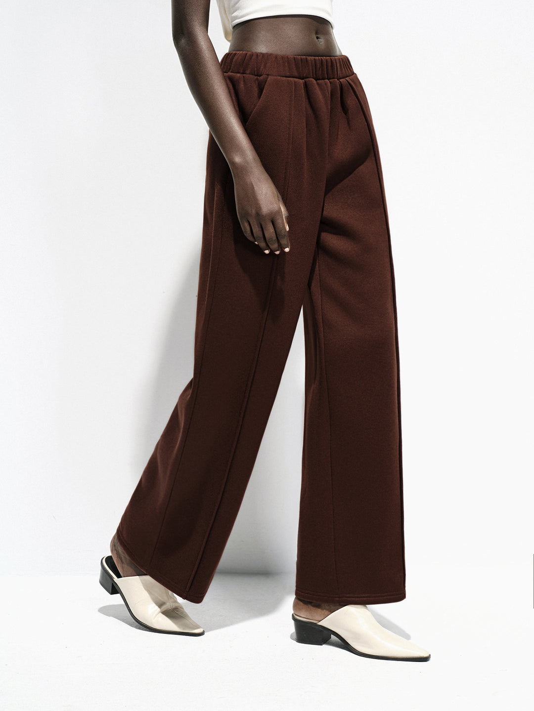 Pantaloni SHEIN, maro