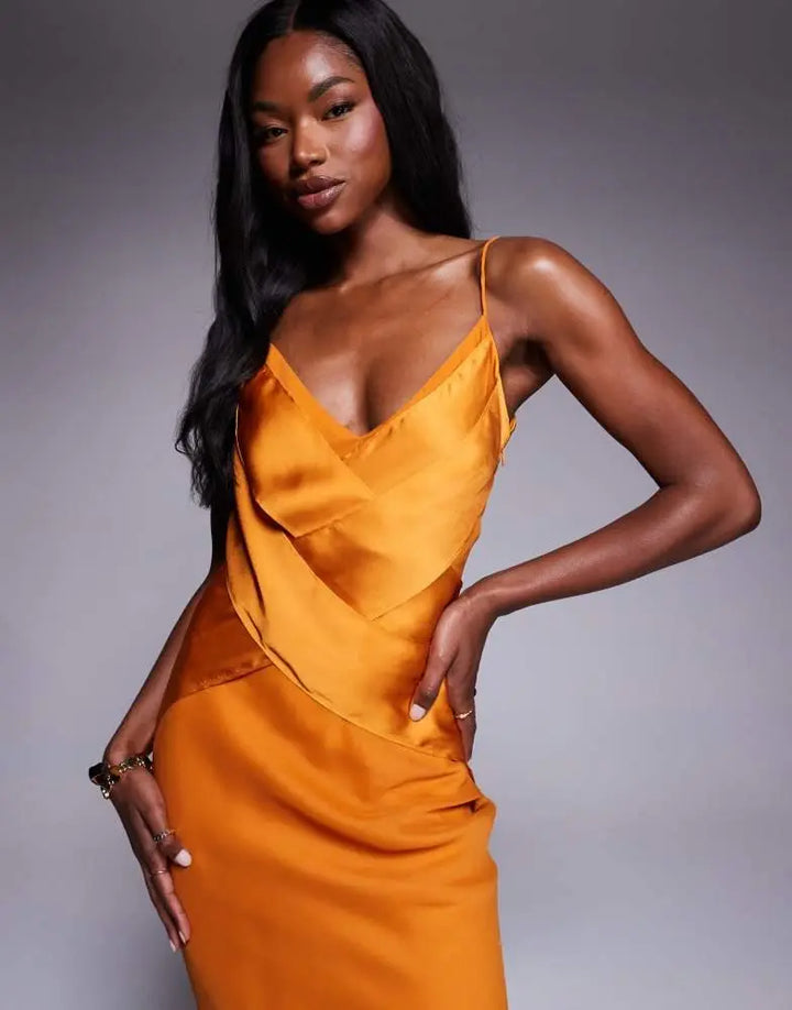 Rochie maxi ASOS, portocaliu