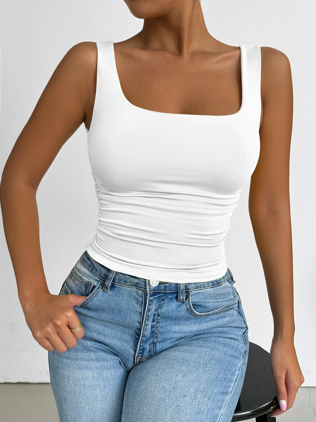 Top SHEIN, alb