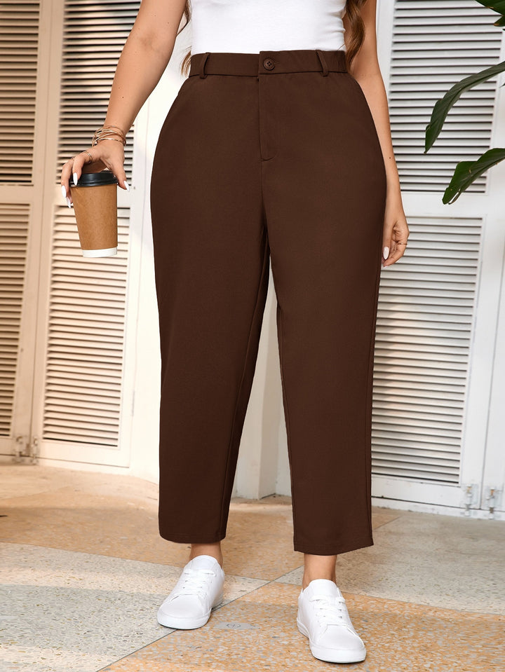 Pantalon de costum SHEIN, maro