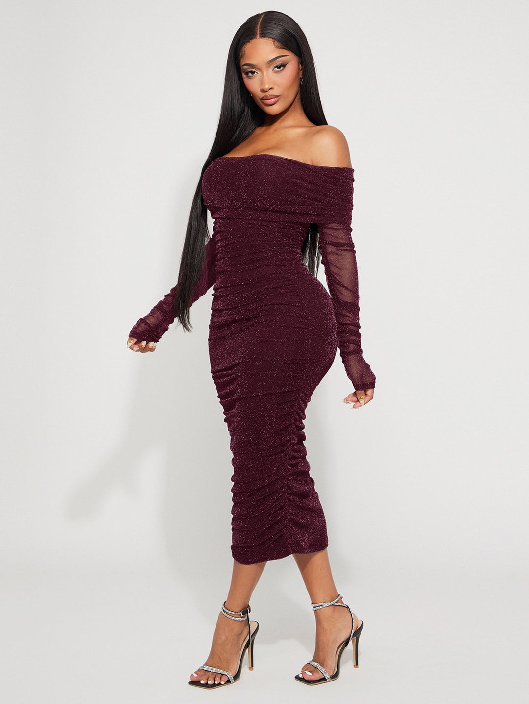 Rochie midi SHEIN, mov